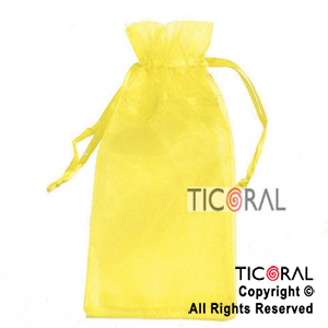 BOLSA AMARILLO ORGANZA 25X15CM HS2628-3 x 1